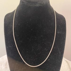 David yurman Box Chain Necklace in Sterling Silver with 14K Yellow Gold Accent